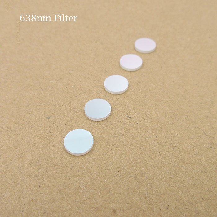 638nm Red Optical Filter Visible Narrow Band Filter Can be Customized